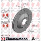 ZIMMERMANN Bremsscheibe 460.1551.70 Formula Z