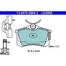 Bremsbelagsatz Audi T. A2/A3/Tt 1.4-1.9 Tdi 96-06 Keramik 13.0470-2894.2