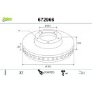 VALEO Bremsscheibe 672966 COATED