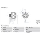 Lichtmaschine FORD,LAND ROVER 0 986 081 400