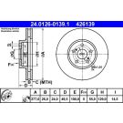 Bremsscheibe Toyota P. Avensis 1.6-2.0 03-08 24.0126-0139.1