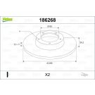 VALEO Bremsscheibe 186268
