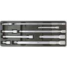 KS TOOLS Zusammenklappbares Verlängerungsset 1/4 +3/8 +1/2 CHROMEplus, 9-teilig 918.0009