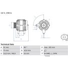 Lichtmaschine BMW,LAND ROVER 0 986 045 251