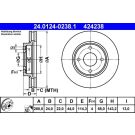 Bremsscheibe Nissan P. Cube/Tiida 1.5 Dci/1.6-1.8 07 24.0124-0238.1