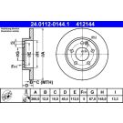 Bremsscheibe Db P. W168 97-04 24.0112-0144.1 Bremsscheibe Db P. W168 97-04 24.0112-0144.1