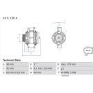 Lichtmaschine BMW 120Ah 0 986 046 270