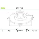 VALEO Bremsscheibe 672710 COATED