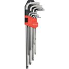 Torx-Stiftschlüsselsatz 9Tlg. T10 - T50 Lang Cr-V YT-0512