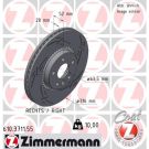 ZIMMERMANN Bremsscheibe 610.3711.55 ZIMMERMANN Bremsscheibe 610.3711.55