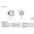 Lichtmaschine FORD,VOLVO 0 986 081 190