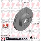 ZIMMERMANN Bremsscheibe 180.3030.20 Coat Z