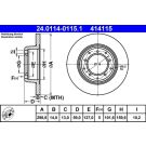 Bremsscheibe Land Rover T. Defender 2.2-3.9 4X4 90-16 24.0114-0115.1