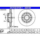 Bremsscheibe Audi P. Coupe/80 88-96 24.0122-0139.1