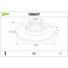 VALEO Bremsscheibe 186647