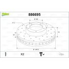 VALEO Bremsscheibe 886695