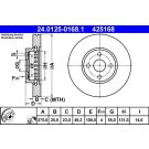 Bremsscheibe Toyota P. Corolla 2.0 D-4D 02-07 24.0125-0168.1