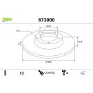 VALEO Bremsscheibe 673000 COATED