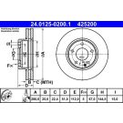 Bremsscheibe Db P. W246/W176 1,5-1,8 11 24.0125-0200.1