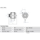 Lichtmaschine CITROEN,PEUGEOT 0 986 042 071