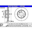 Bremsscheibe Hyundai P. I10 1.0-1.2 08 24.0118-0145.1