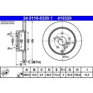 Bremsscheibe Toyota T. Corolla Verso 1,6-1,8/2,0-2,2 D-4D 04-09 24.0110-0320.1