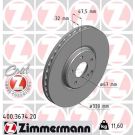 ZIMMERMANN Bremsscheibe 400.3674.20 Coat Z