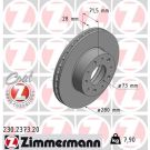 ZIMMERMANN Bremsscheibe 230.2373.20 Coat Z