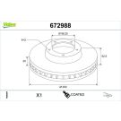 VALEO Bremsscheibe 672988 COATED