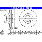 Bremsscheibe Bmw S. 3 1.6-2.7 83-94 Power Disc PowerDisc 24.0322-0122.1