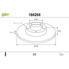 VALEO Bremsscheibe 186268 VALEO Bremsscheibe 186268