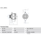 Lichtmaschine CHEVROLET,OPEL 0 986 043 680