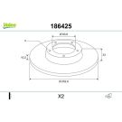 VALEO Bremsscheibe 186425