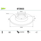 VALEO Bremsscheibe | 672933