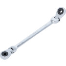 BGS Doppel-Ratschen-Ringschlüssel abwinkelbar mit E-Profil Ringköpfen SW E6 x E8 71028-6X8