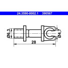 Halter, Bremsleitung | 24.3590-0002.1