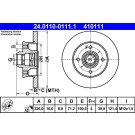 Bremsscheibe Vw T. Corrado/Golf/Passat 84-95 | 24.0110-0111.1