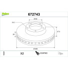 VALEO Bremsscheibe | 672743