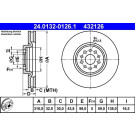 Bremsscheibe Citroen P. C8 2.0-2.2 Hdi 06-14 | 24.0132-0126.1