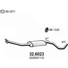 Mittelschalldämpfer NISSAN Micra 02 32.6023
