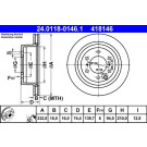 Bremsscheibe Mitsubishi T. Pajero 3.2 Di-D/3.8 07 | 24.0118-0146.1