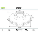 VALEO Bremsscheibe | 672801