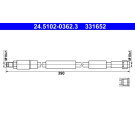 ATE Bremsschlauch | 24.5102-0362.3