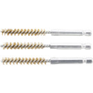 BGS Messingbürste | 8 mm | Antrieb Außensechskant 6,3 mm (1/4"""") | 3-tlg | 3078-8-M