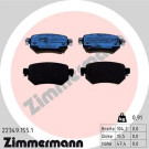 ZIMMERMANN Bremsbelagsatz, Scheibenbremse | 22349.155.1