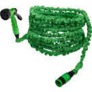 BGS Wasserschlauch Textil flexibel mit Garten-Handbrause mit 7 Funktionen 7,5 - 22 m BGS Do it yourself 70904