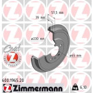 ZIMMERMANN Bremstrommel | 600.1965.20