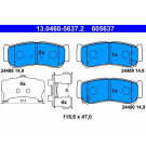 Bremsbelagsatz, Scheibenbremse | 13.0460-5637.2