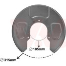 VAN WEZEL Spritzblech, Bremsscheibe | 5878374