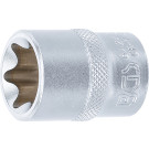 BGS Steckschlüssel-Einsatz E-Profil | Antrieb Innenvierkant 12,5 mm (1/2"""") | SW E24 | 6424